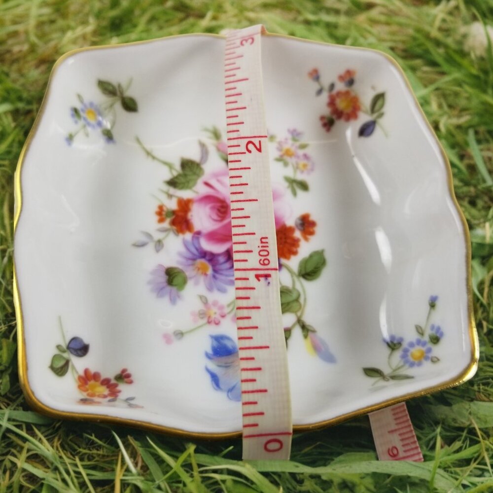 Bone China Rose Ring Dish, Poise Jewel's Gift Caddy Royal Crown Derby England - Picture 11 of 16